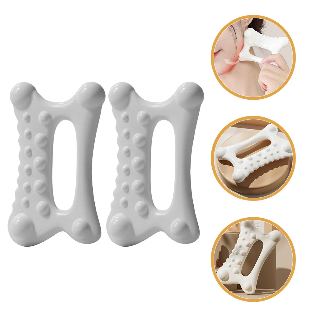

2 Pcs Beauty Scrape Plate Massage Scraping Board Roller Face Massager Tool Facial