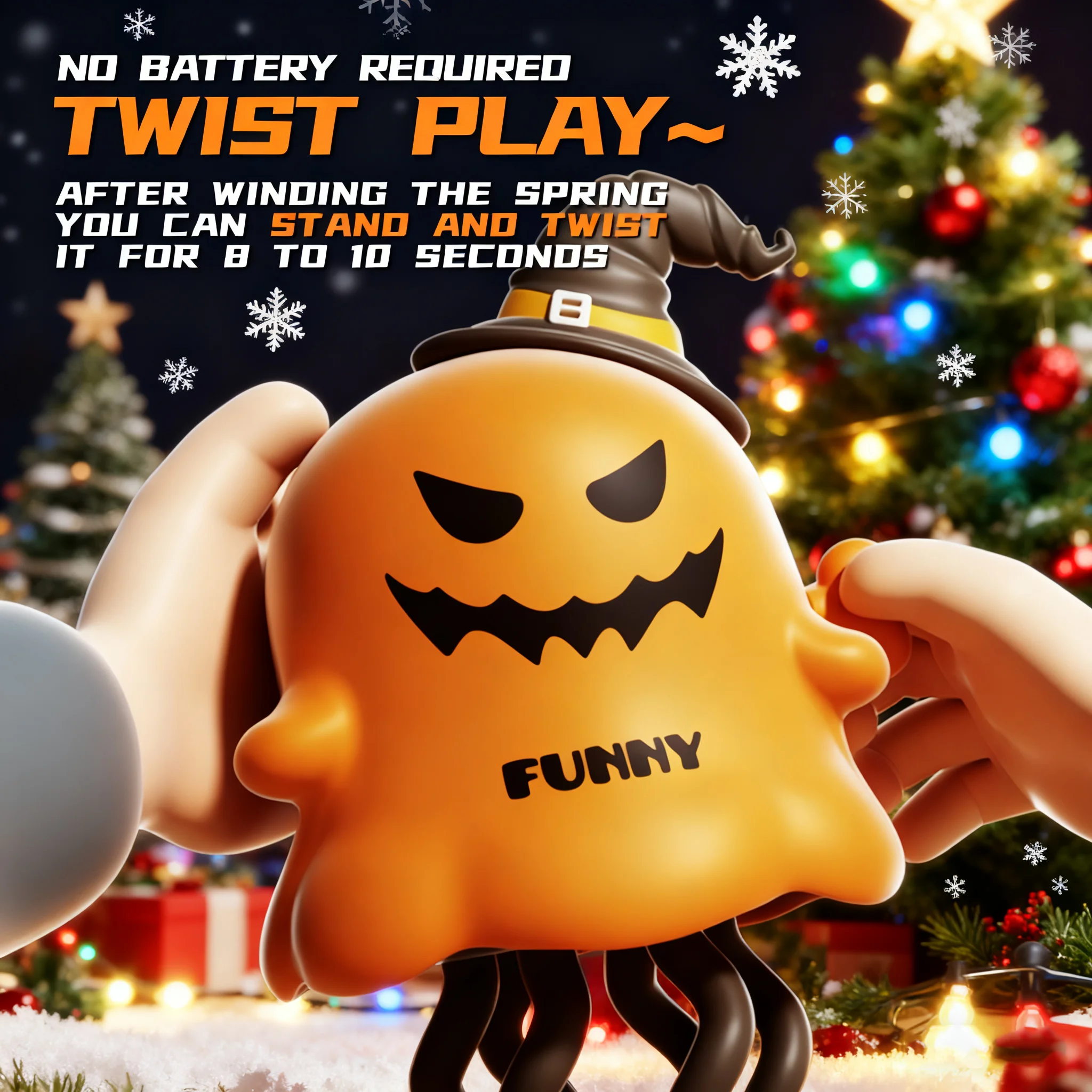 Christmas Creative Magical Winding Chain Dancing Toy Ghost Halloween Clockwork Educational Toy for Girls And Boys Octopus Foot