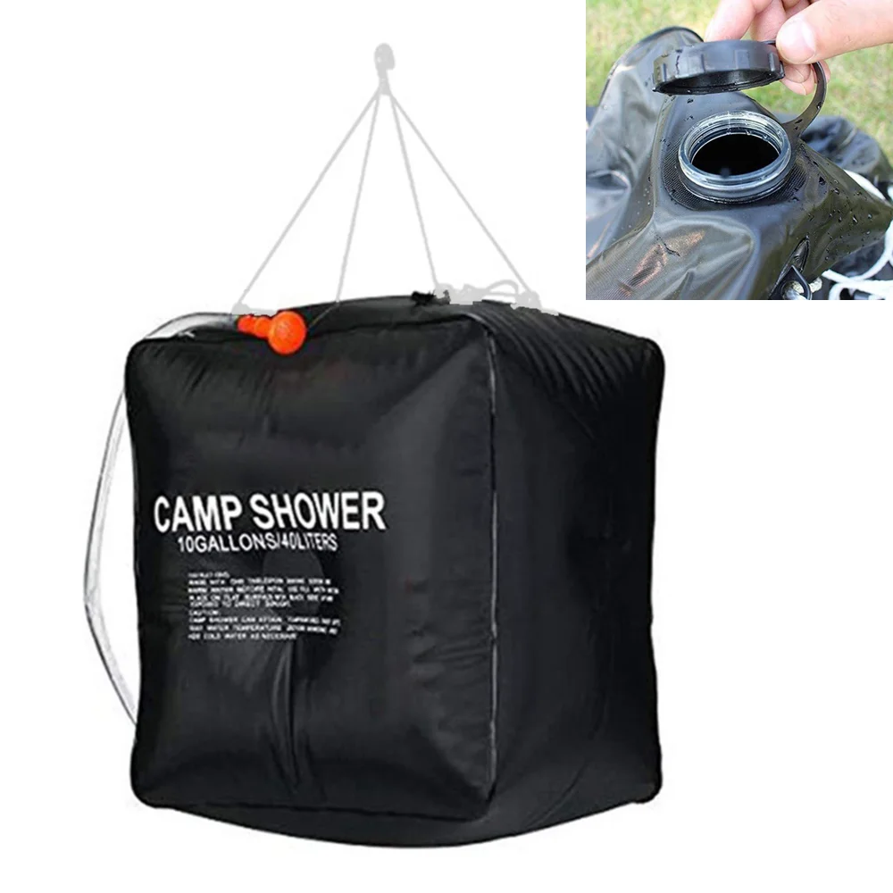 40L Water Bags Shower Bag Portable Solar Heated Outdoor Camping Hiking Water Bathing Bags Water Storage Bag Water Tanks