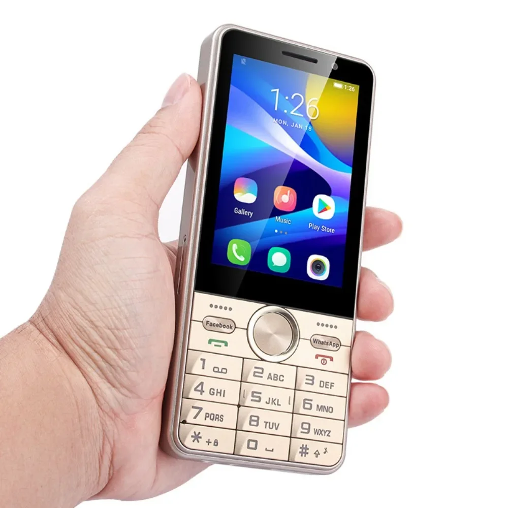 UNIWA HOPE XS17 4G Touch Screen Keypad Phone Quad Core Smart Phone Android 8.1 2GB+16GB 2500mAh 3.5 Inch Cellphone Whatsapp GPS