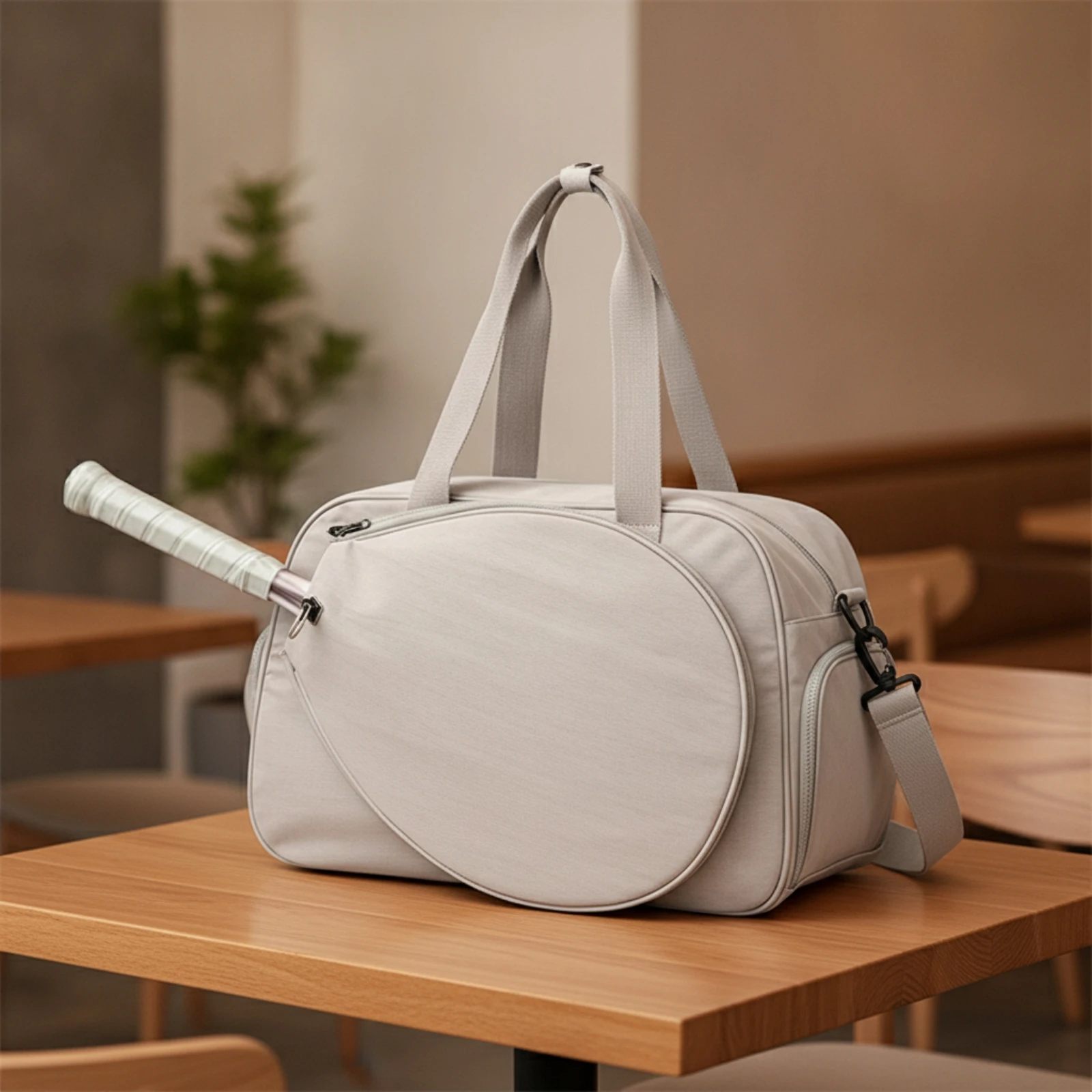 Tennis Bag with Racquet Pocket Large Tennis Racket Bag Lightweight Minimalist for Gym Goers, Travel