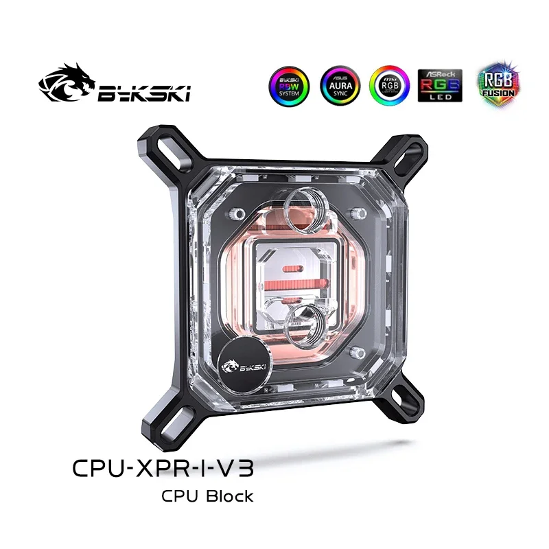 Imagem -03 - Bykski-radiador do Refrigerador de Água Uso do Bloco do Processador Central para Intel Lga115x 1200 1700 2011 Amd Ryzen X470 X570 Cpu-xpr-xpr-c-m Cpu-xpr-xpr-c-i