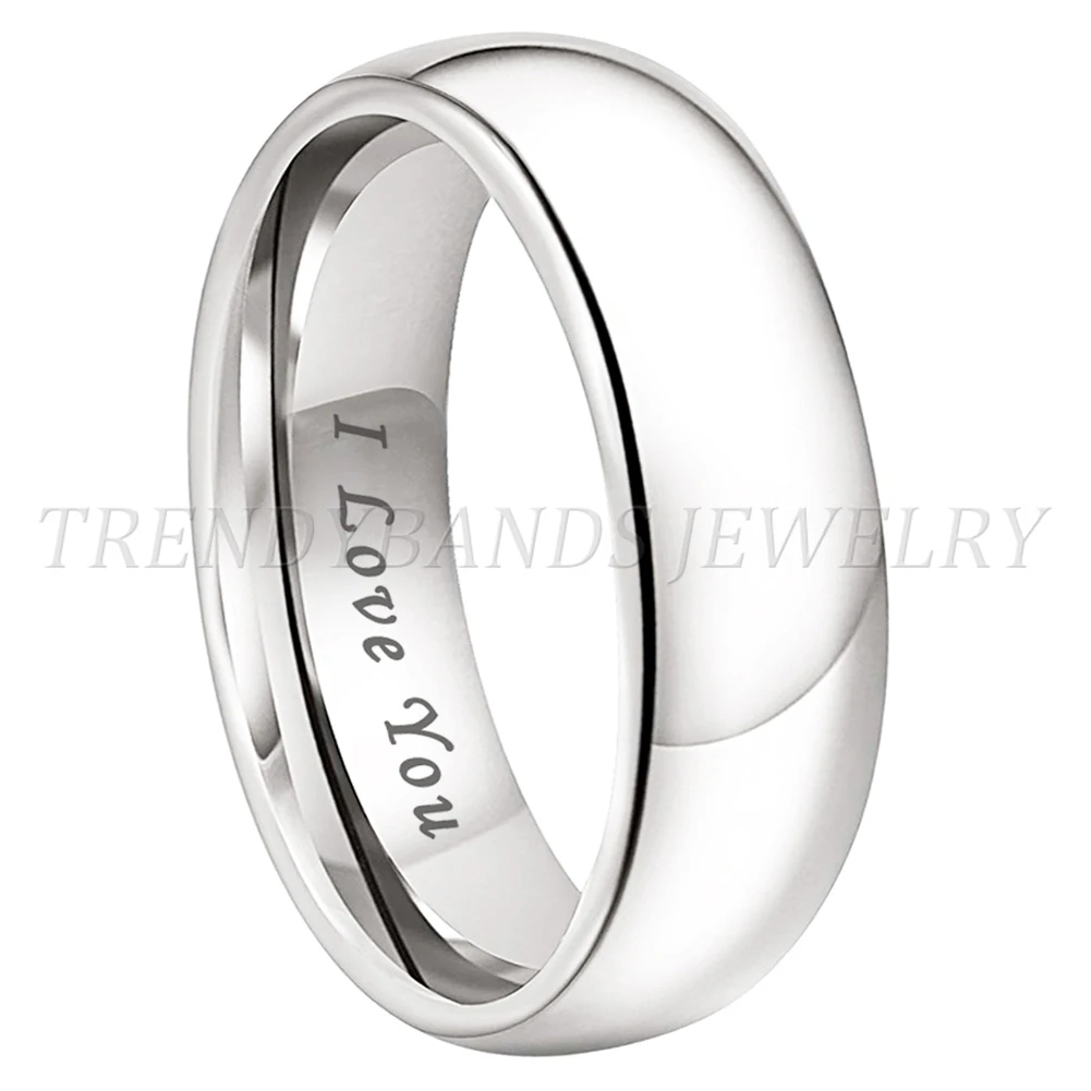 Weiß Wolfram Ring 4mm 5mm 6mm 7mm 8mm 10mm Männer Frauen Paar Verlobung Mode schmuck Poliert Glänzenden Comfort Fit – Detail 7