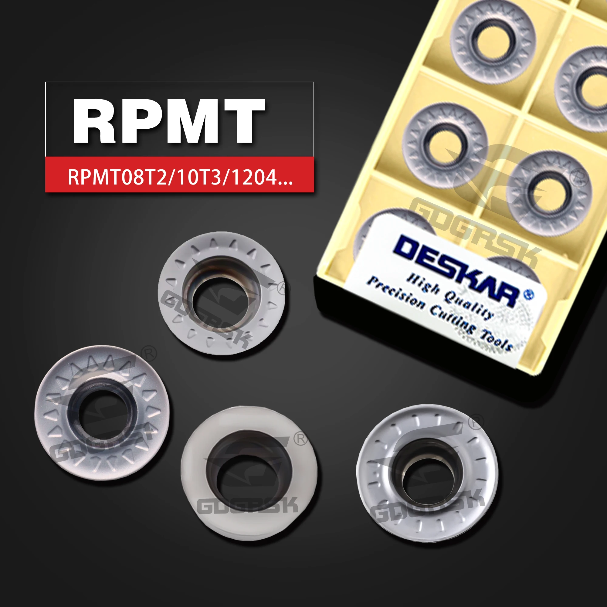 

DESKAR Milling Blade RPMT08T2/10T3/1204MOE-JS RPMT1003/1204MO-TT LF6018 Machining For Center Stainless Steel Round Milling Blade