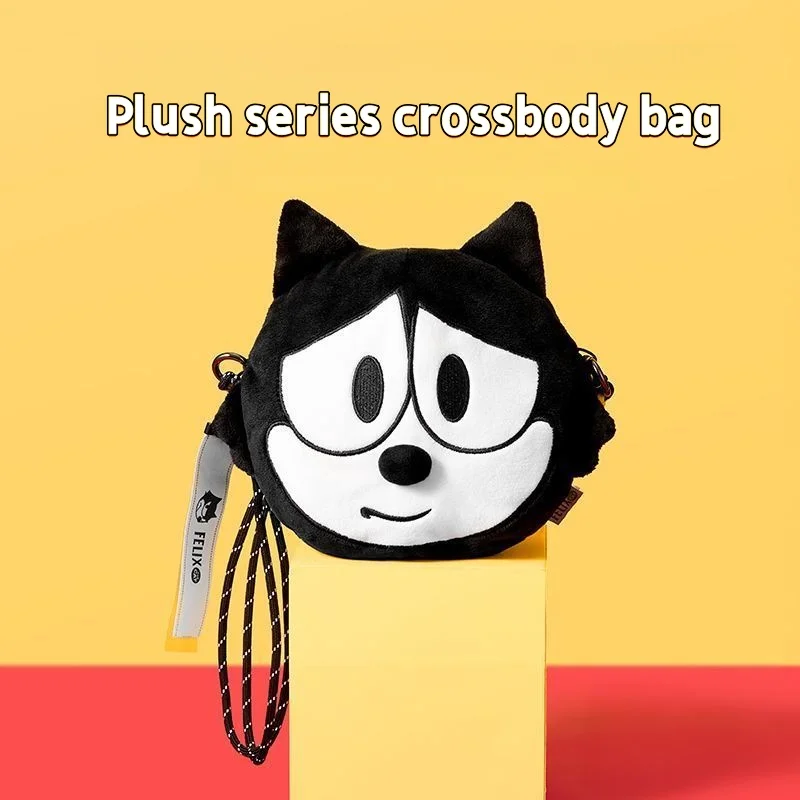 

Cartoon Creative Felix The Cat Plush Crossbody Bag Versatile Portable Storage Bag Animation Peripheral Bag Friends Holiday Gift