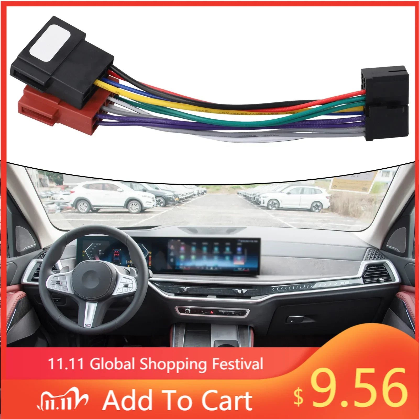 

Black High Universality Fitment Car Radio ISO Adapter High Quality Car Radio ISO Adapter Practical And Reliable