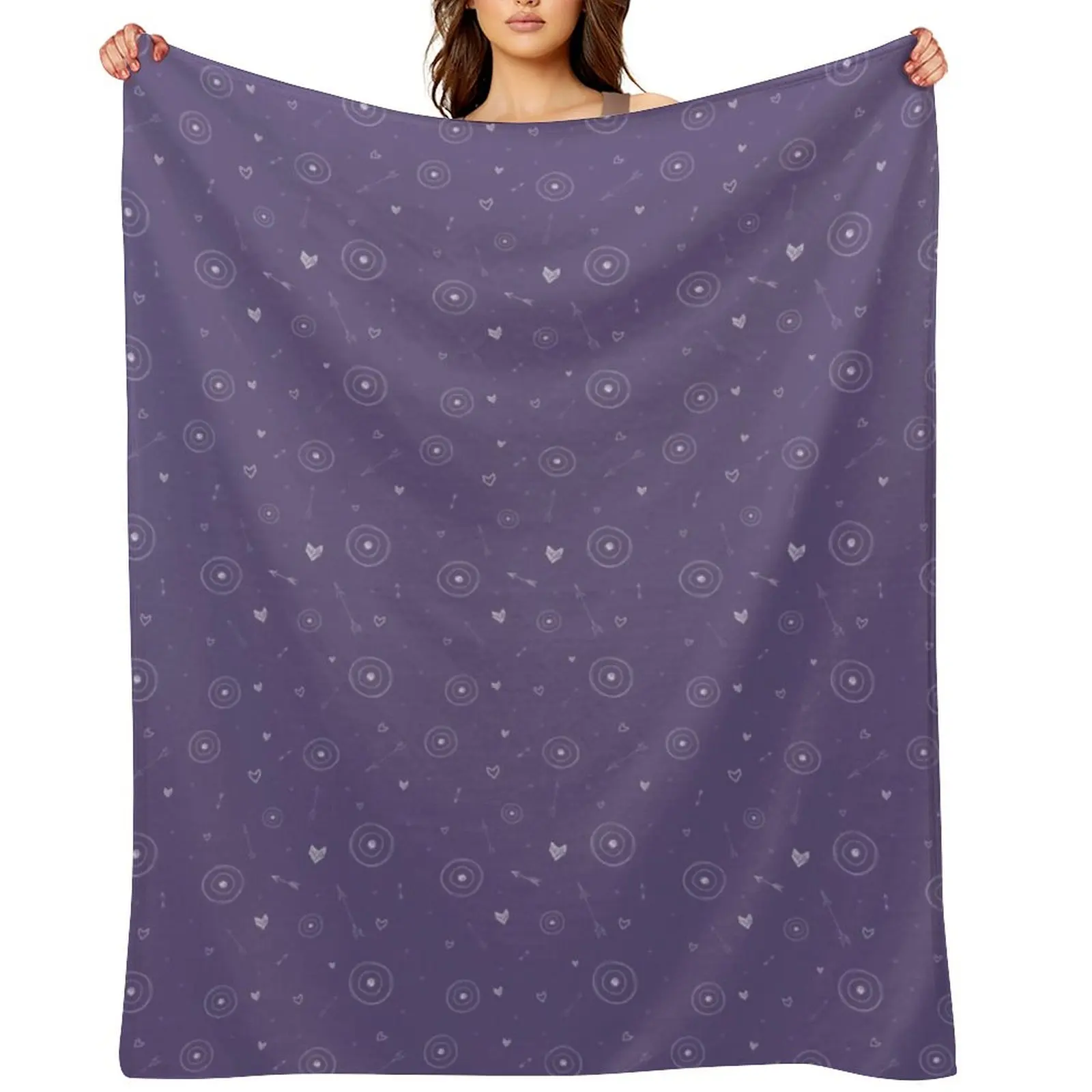 

Kate Bishop Hawkeye Print Throw Blanket Plush Soft Plaid Soft Big Warm Blankets