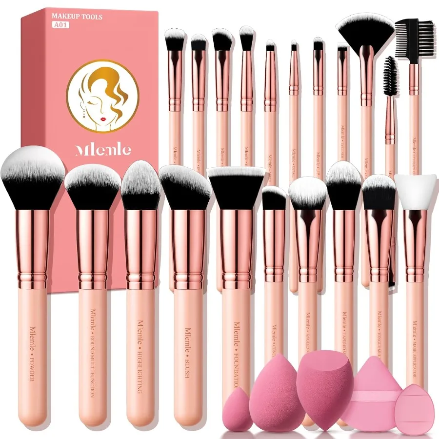 Makeup Brushes Set Professional 26 Pcs Makeup Kit Include Powder Foundation Concealers Blush Eye shadows 21 Pcs Makeup Brushes