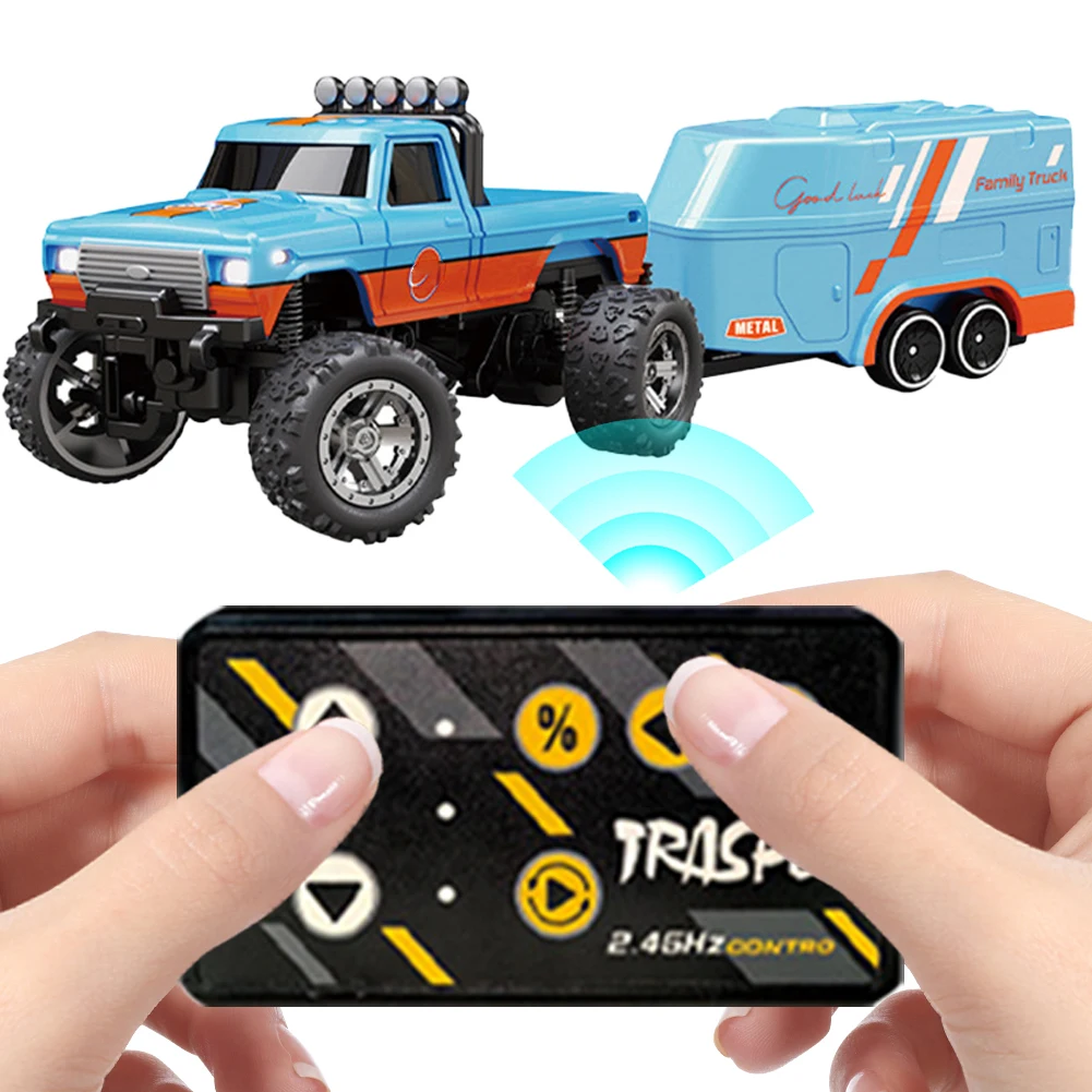 

Mini RC Monster Truck 2.4Ghz Remote Control Remote Control Truck USB-C Rechargeable Adjustable Speed/Steering Children Toy Gift