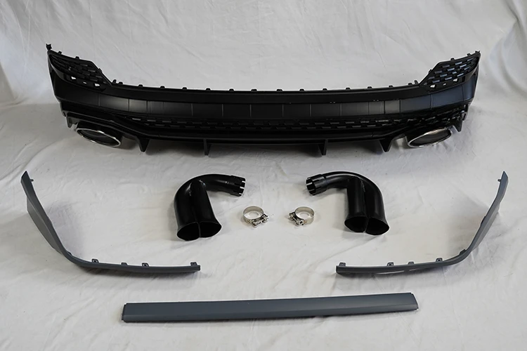 Car parts Q3 to RSQ3 rear bumper diffuser assembly with tail pipes for  sportback 2021