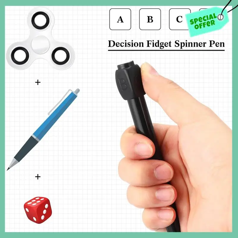 A95Q-4 Pcs A B C D Redutor de Rotação Canetas Esferográficas Gadget Caneta de Alívio do Estresse Para Escritório Durável