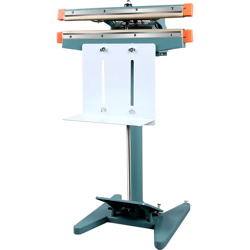 Wide edge aluminum frame foot pedal sealing machine Vertical foot pedal film sealing Up and down heating plastic sealing machine