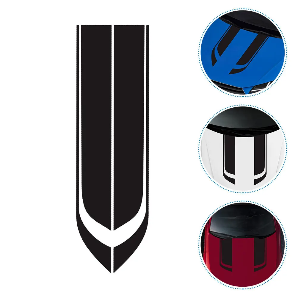 

2pcs Hood Decals For Cars Universal Racing Stripes Vinyl Sticker Engine Hood Decoration Car Body Graphics Stripe