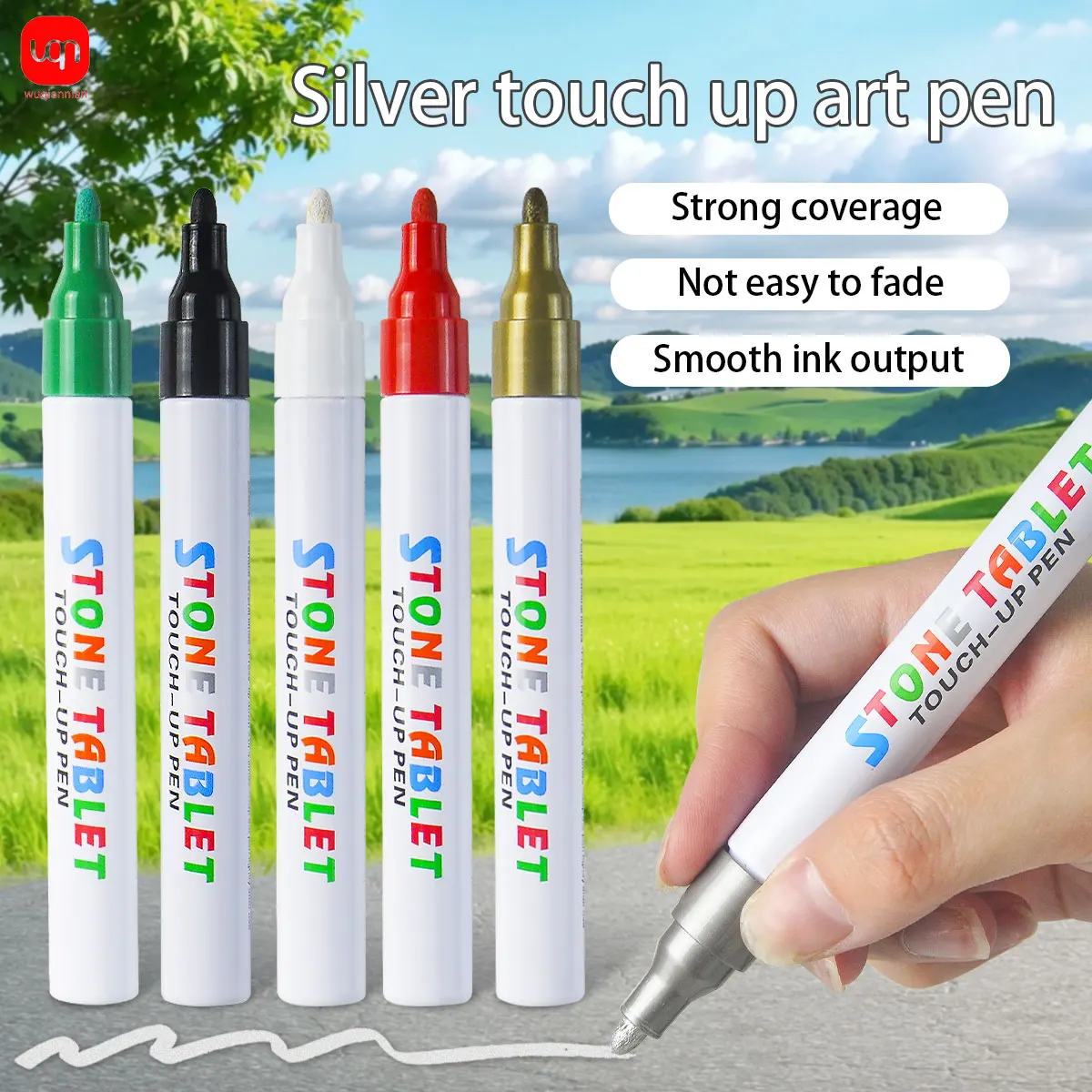 Waterproof Tablet Touch Up Pen, Strong Coverage Fade Resistant Paint Marker Inscription Repair, Marble DIY Art Craft Paint Pen