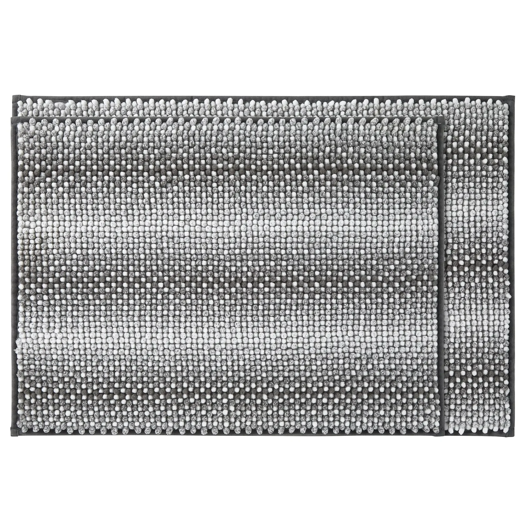 Набор занавесок для душа из полиэстера в полоску, 15 предметов, серый.   занавеска для душа, набор занавесок для душа