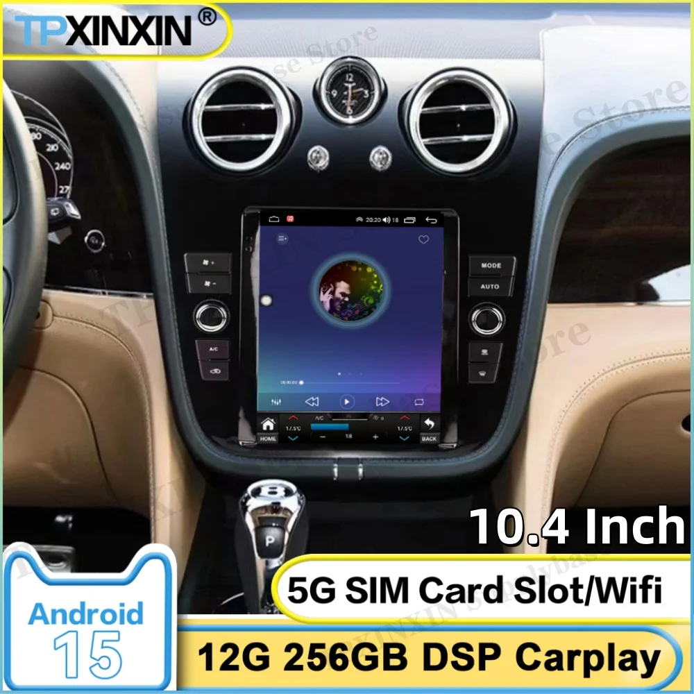 

Android 15 для Bentley Bentayga 2016 ~ 2019 GPS-навигация Автомобильный радиоприемник Автомобильный мультимедийный видео стереоприемник Carplay головное устройство
