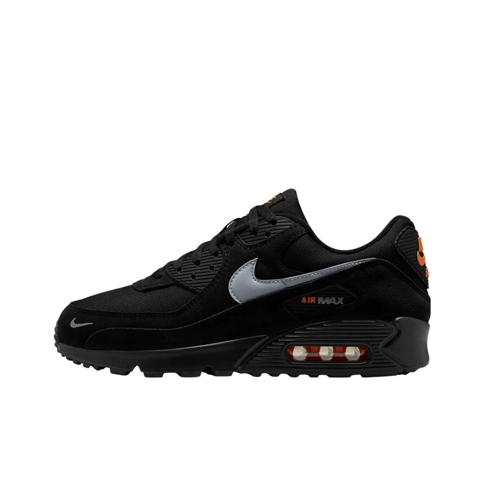 Nike Air Max 90 Abrasion Resistant Abrasion Resistant Low top Casual Running Shoes Unisex Black DO6706-010