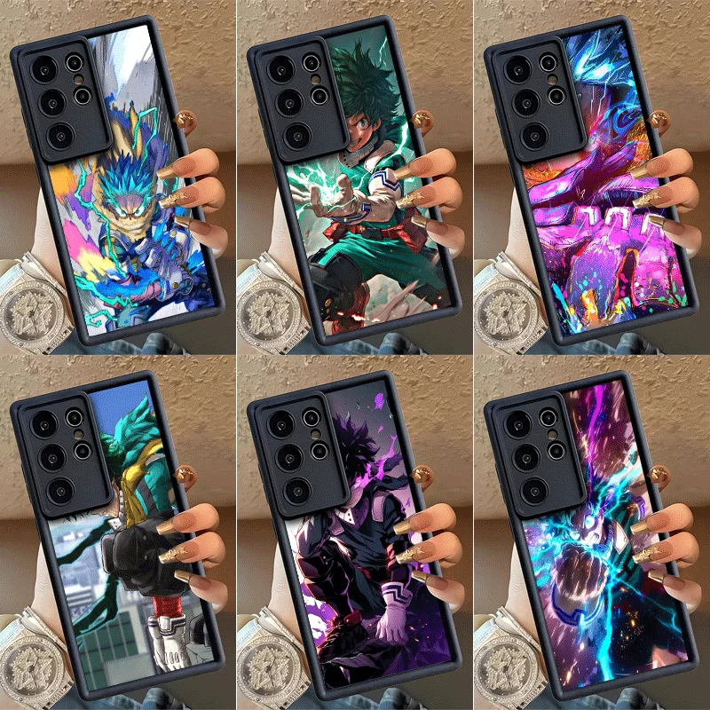 MHA My Hero Midoriya Izuku Deku Shockproof Phone Case For Samsung Galaxy S23 S24 S25 S26 Ultra S21 FE S20 Plus 5G Silicone Cover