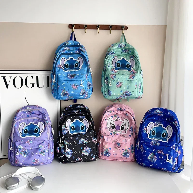 

Girl New Cartoon Stitch big Capacity Ridgeguard Senior High School Disney Mickey Mouse Schoolbag Junior High School Boy Backpack