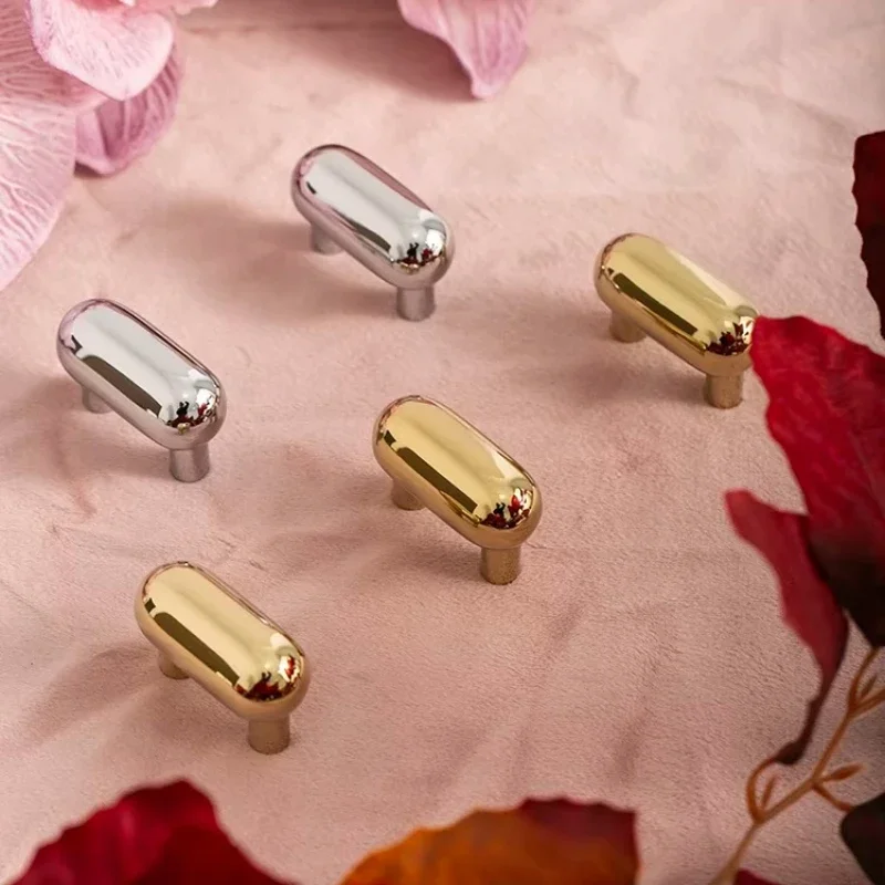 

Ручки для шкафов и ящиков из латуни под яркое золото, 25 мм, для обувных шкафов, элитная мебельная фурнитура