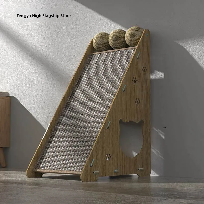 

Прочная изогнутая когтеточка, вертикальная настенная нескользящая сменная подушка, котята, скалолазание, защита от царапин