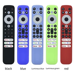 Silicone Covers For TCL RC902V FMR1 FMR2 FMR4 FMR5 TV Remote Anti-Slip Shockproof Protective Silicone Case with Lanyard