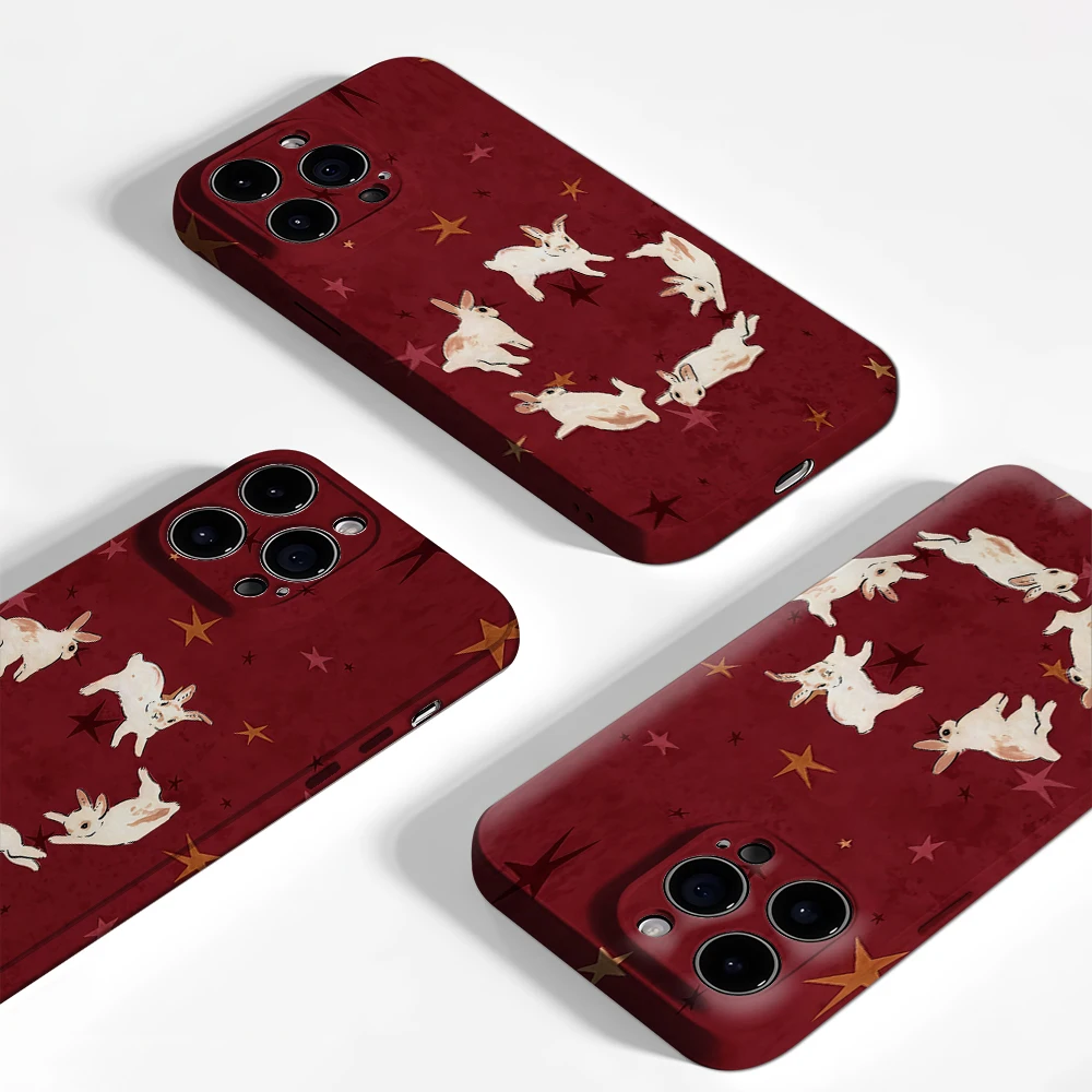 Red Rabbit Stars Print Phone C - Phone Cases Xr Iphone ulasan dan harga