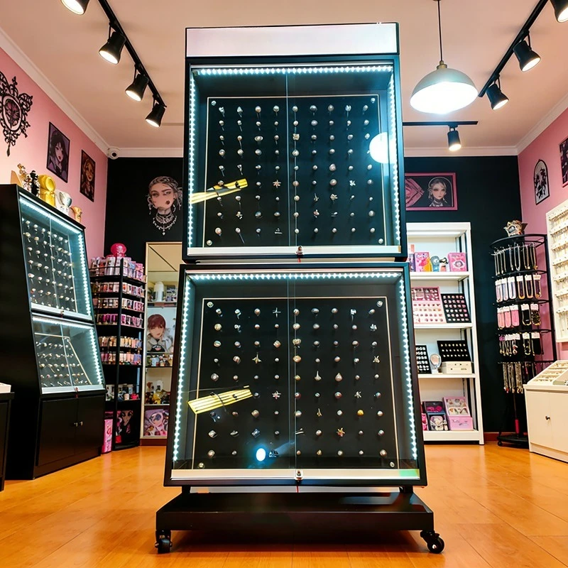 Body Jewelry Store - Maßgefertigter Hochwertiger Freistehender Schmuckschrank Körperpiercing-Schmuck Präsentationsständer