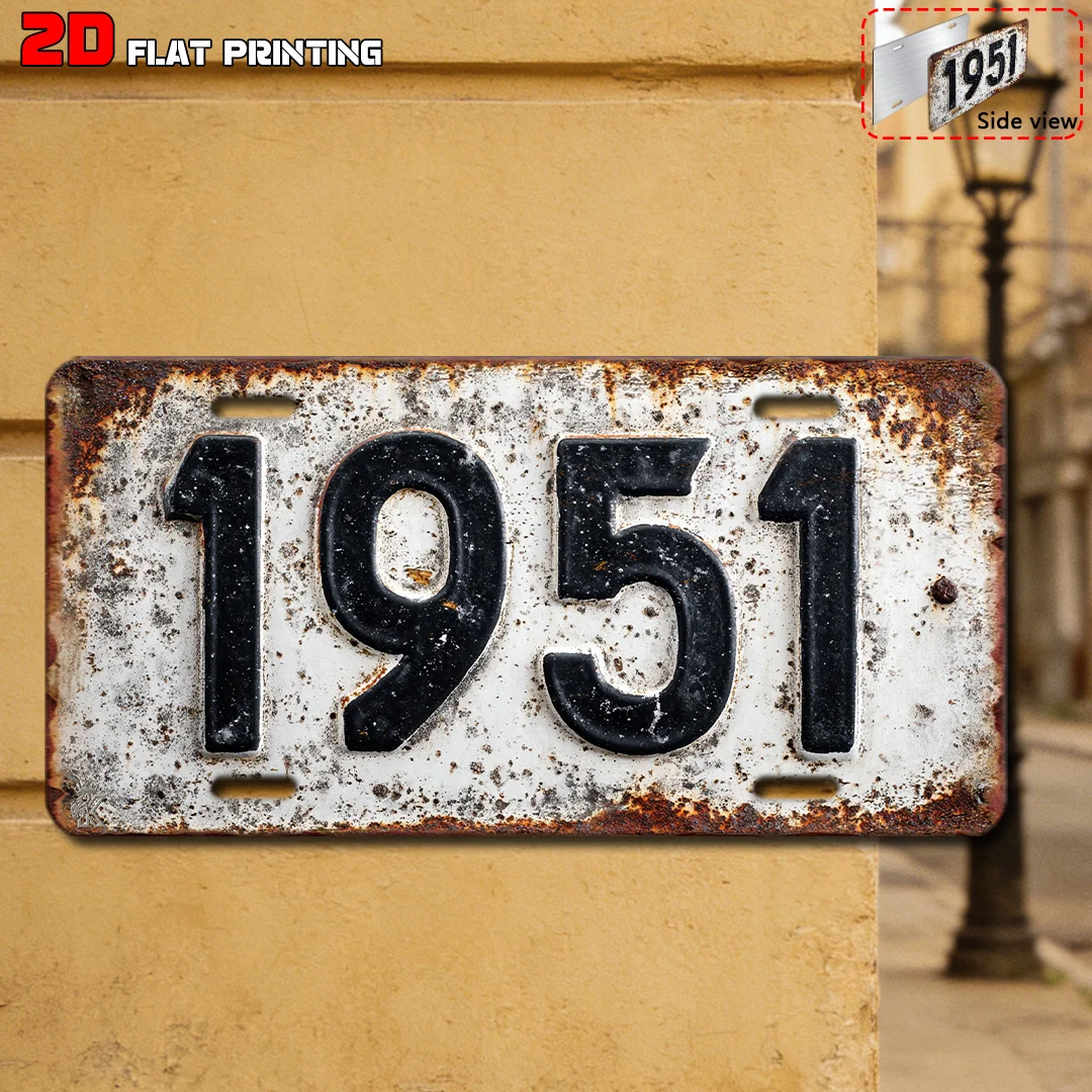 [2D Flat] 1pc 1951 Retro Sign (12'X6'), Birthday Gift, Home Decor, Porch Decor, Patio Decor, Courtyard Decor, Garden Wall Hangin