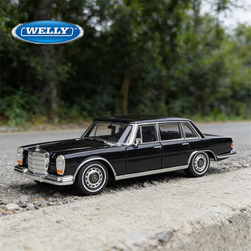 

WELLY 1:24 Mercedes-Benz 600, модель автомобиля из сплава, литая под давлением металлическая классическая ретро модель автомобиля для старых транспортных средств, коллекция моделирования, подарок для детей