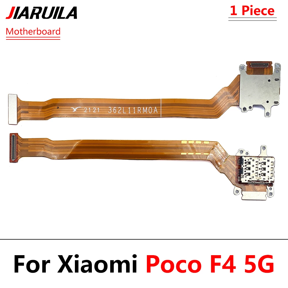 NEW For Poco F4 5G SIM Card Holder Tray Slot Reader Socket Flex Ribbon Cable Connector Board Replacement For Xiaomi Mi 11 Lite