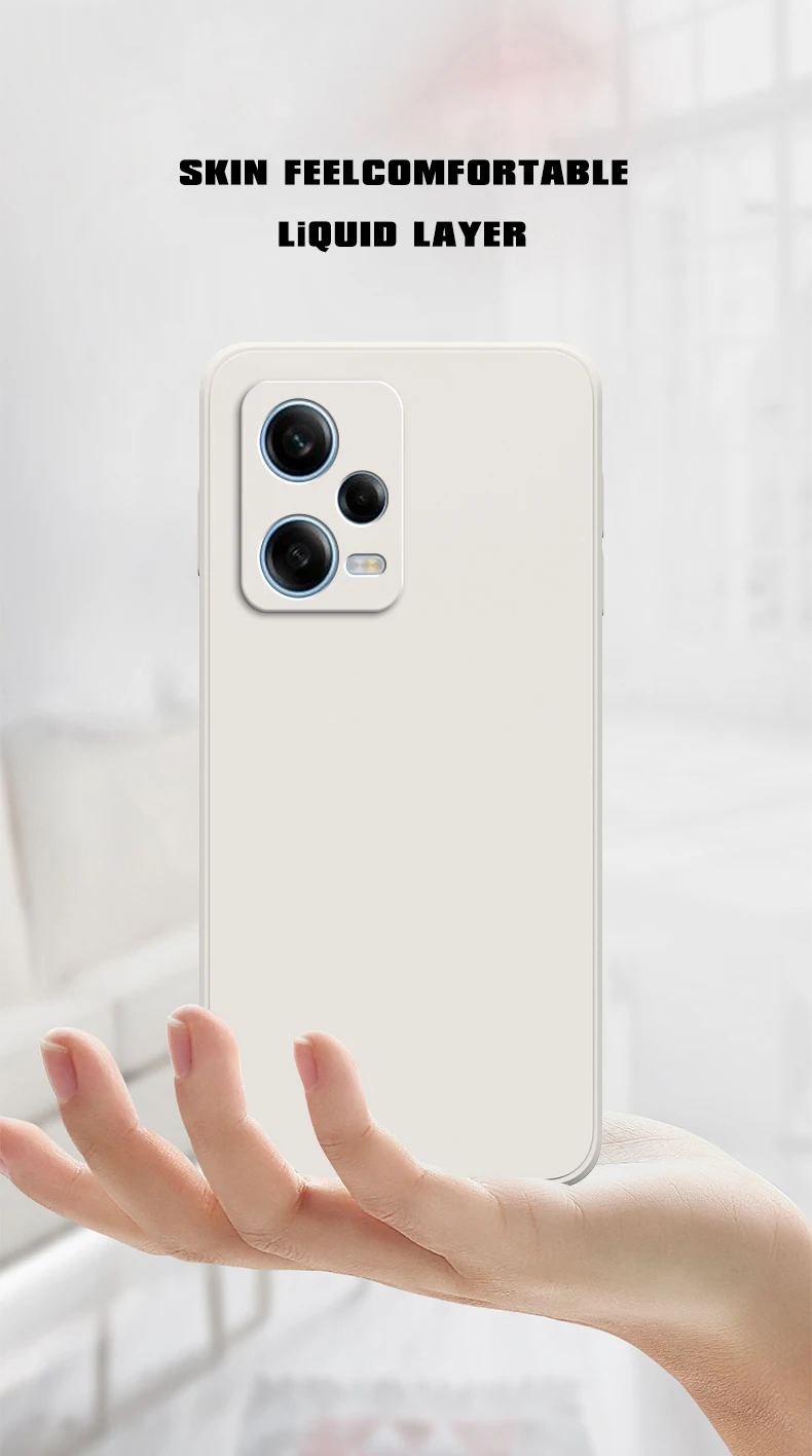 Quadratische flüssige Handyhülle für Xiaomi Redmi 12C Note 12 12R 12T Pro Plus Turbo Speed Discovery 5G Weiche Silikonhülle Note12Pro 4G – Detail 3