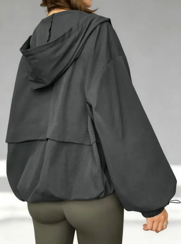 

Женская модная куртка 2022, осень/зима, новая женская модная повседневная спортивная толстовка на молнии с длинными рукавами, женская одежда