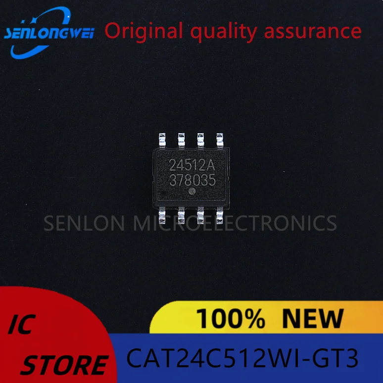 New original CAT24C512WI-GT3 SOP-8 EEPROM Memory chips 512Kbit