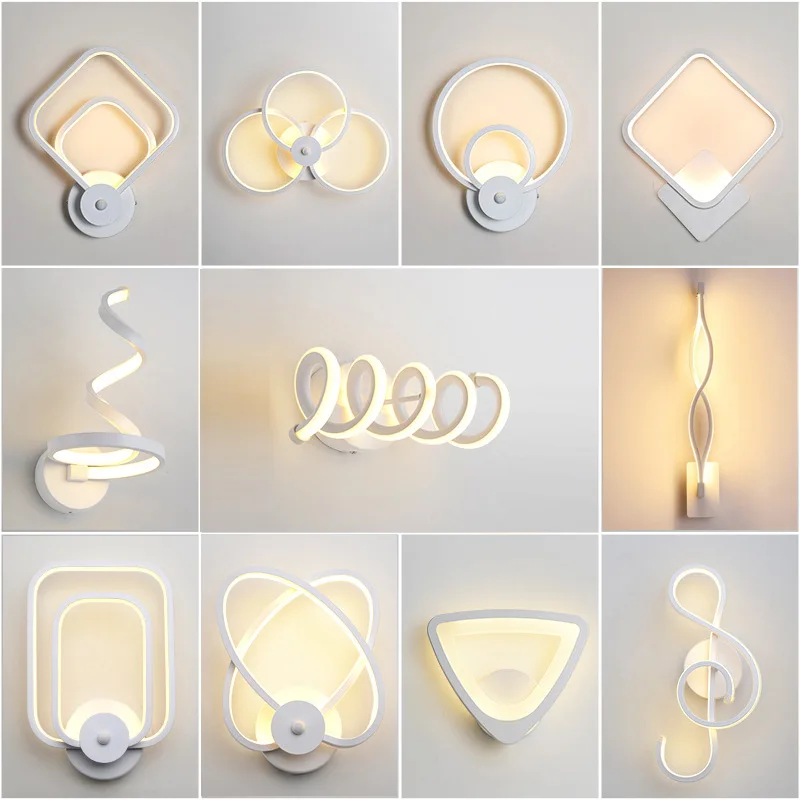 Lámpara de pared LED moderna para sala de estar, luz de fondo de TV, dormitorio, mesita de noche, decoración del hogar, candelabro interior, accesorio de iluminación brillante