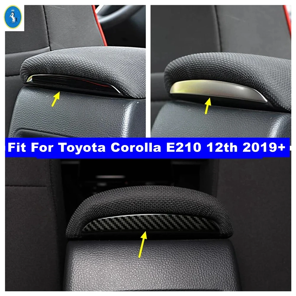 

Auto Accessories Rear Seat Armrest Storage Box Switch Sequins Decor Stripes Cover Trim For Toyota Corolla E210 12th 2019 - 2024