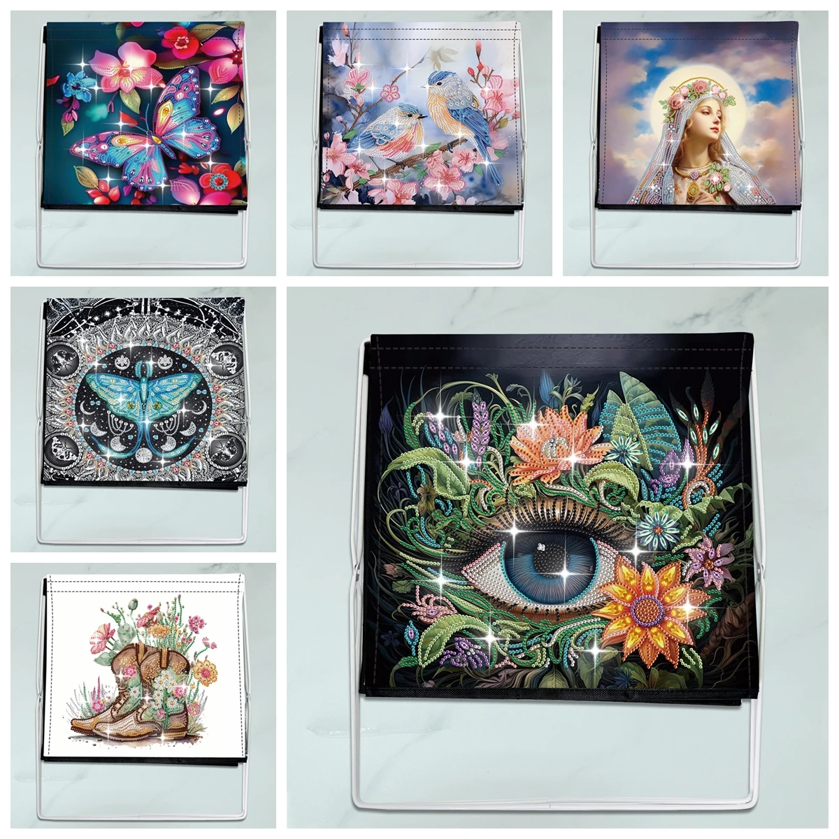 1pc/Set DIY Butterfly Diamond Painting Storage Baskets Ultra Large Capacity Canvas Diamond Art Storage Boxes for Organizing