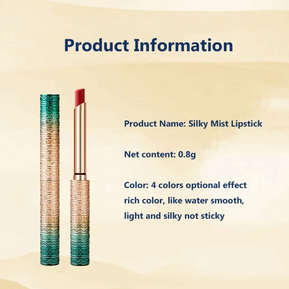 Lip Glaze Colorproof Waterproof Carved Shell Velvet Mist Lipstick Matte Lipstick Thin Tube Lipstick