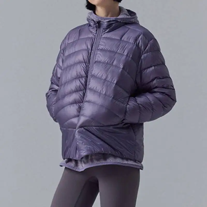HKSH Winter New Men Women Down Coat Stand Collar Zipper Outdoor Sports Windproof Waterproof Lightweight Chic Warm Jacket HK13133