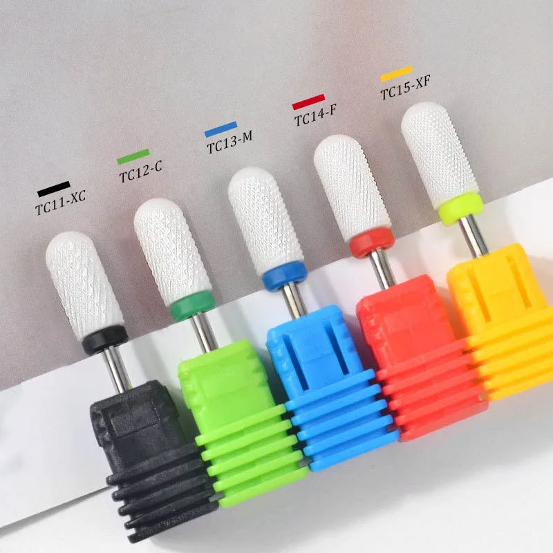 セラミックネイルドリルビットマニキュアマシン回転セラミックフライスカッターアクセサリーネイルアート研削ヘッドツール