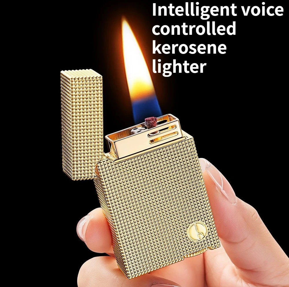 

NEW Creative Five Sided Intricately Carved Paris Nail Intelligent Voice Controlled Lighter Multiple Ignition Method Gift for Men