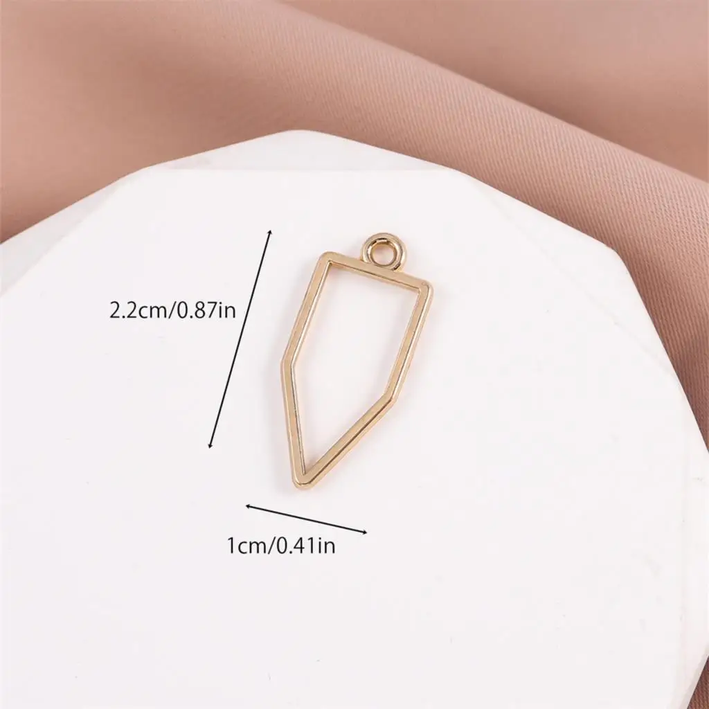 12pcs DIY jewelry and earrings accessories with simple hollow out geometry for one year with gold and color protection