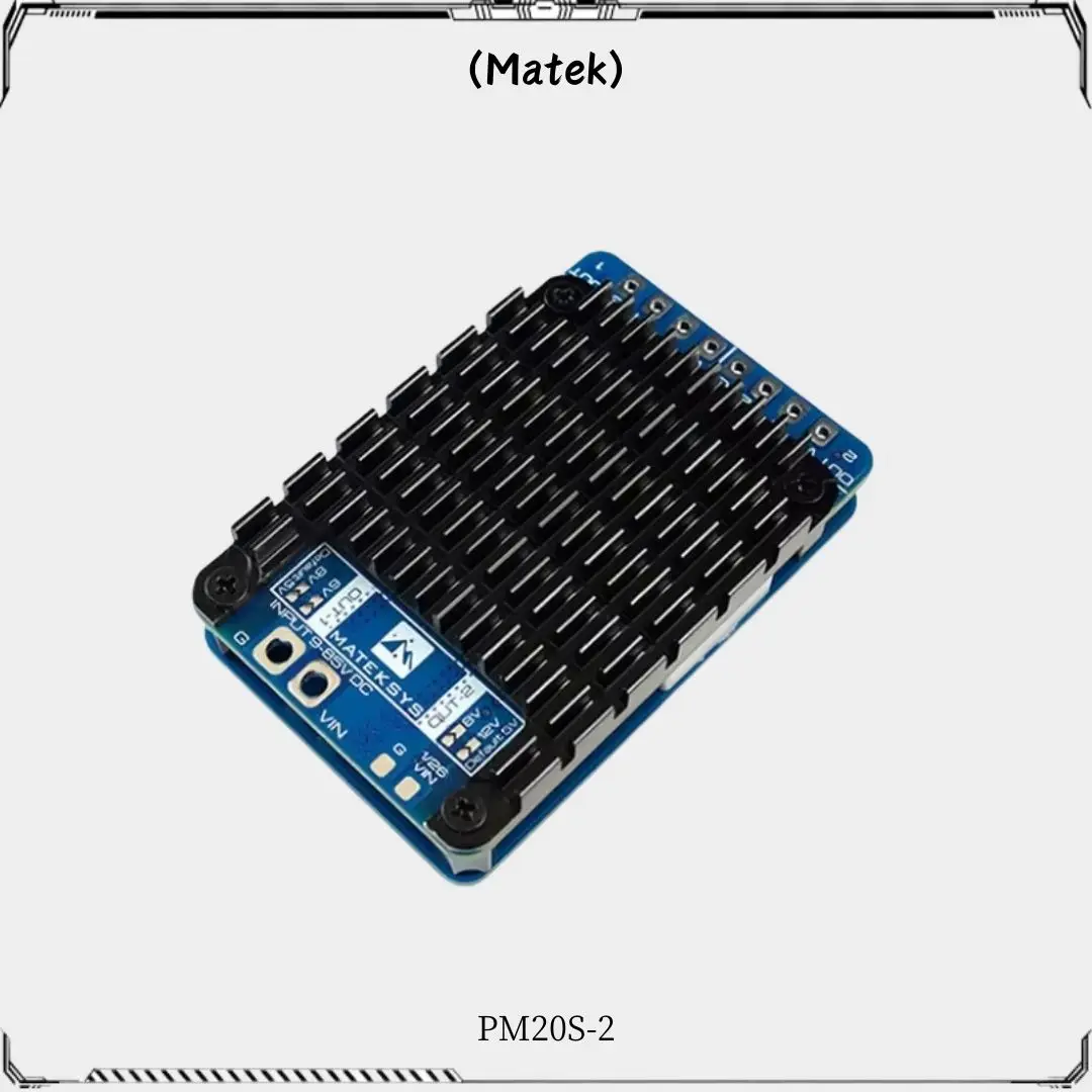 MATEK POWER MODULE PM20S-2 With Two independent Step-Down Voltage Regulators 9V to 85V DC IN 25K Voltage Divider for FPV Drone