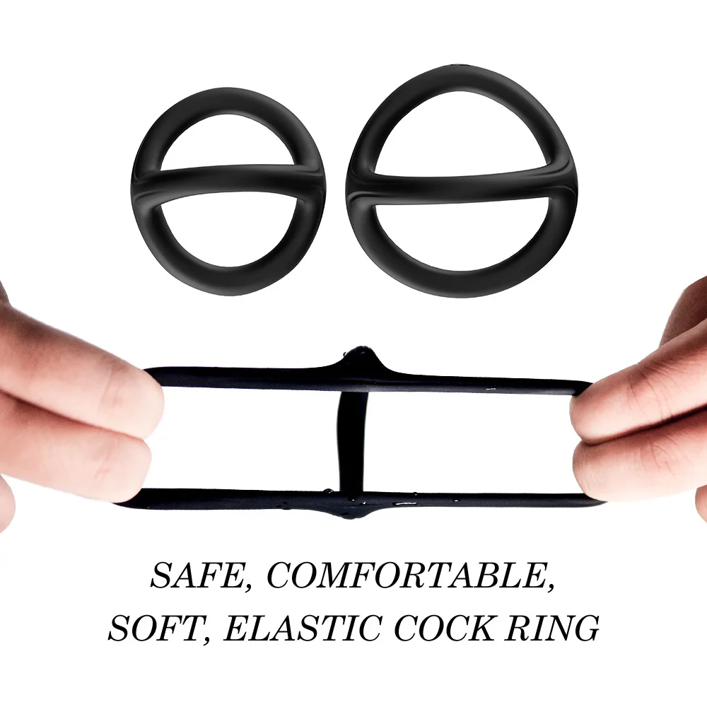 Penis Ring Silicone Semen Lock Ring Delay Ejaculation High Elasticity Time Lasting Cock Ring Sex Toys For Men Couples Adult Game