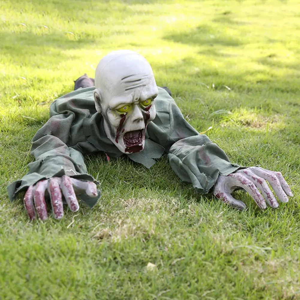 Halloween Spooky Voice-controlled Electric Glowing Crawling Ghost with Realistic Postures Crawling Ghost Decoration 2025