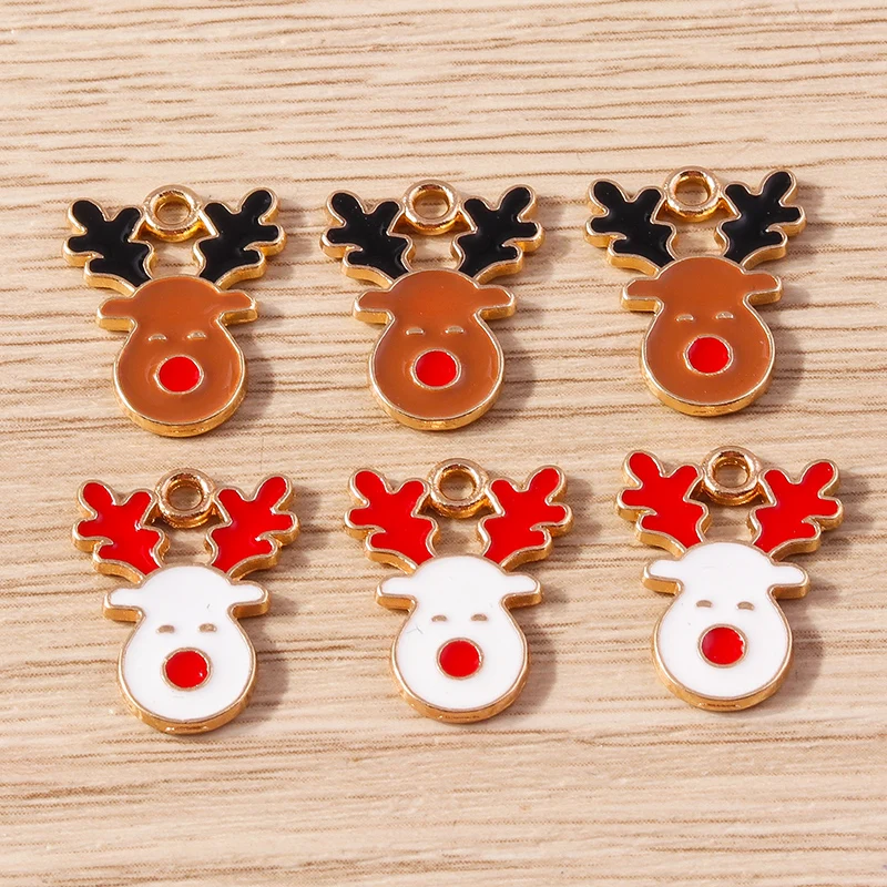 10 teile/los mischen niedlichen Emaille Weihnachts baum Santa Claus Glocken bezaubert Anhänger für Schmuck machen Ohrringe Halsketten DIY Handwerk Geschenk – Detail 39