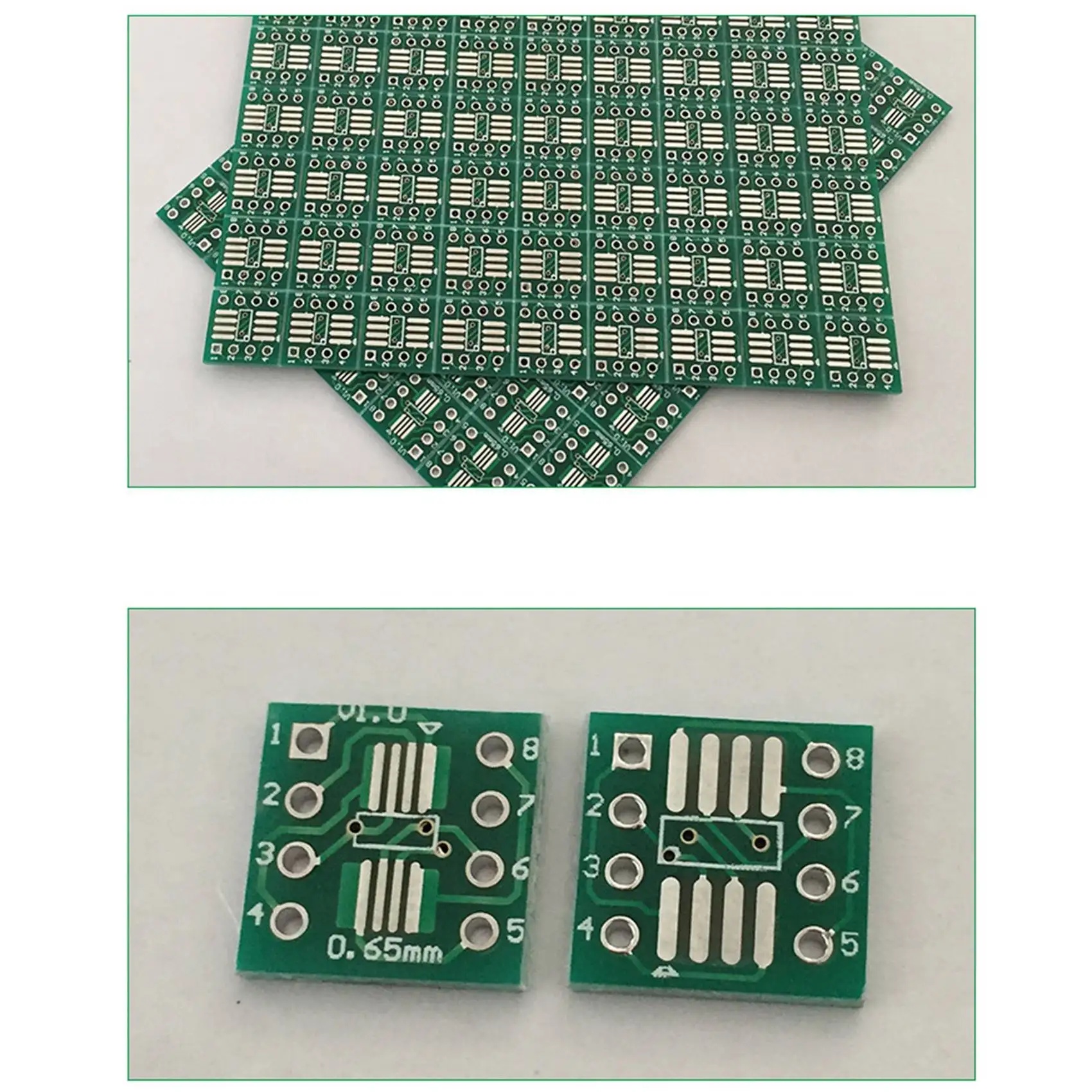 500Pcs/Lot TSSOP8 SSOP8 SOP8 to DIP8 PCB SOP8 SOP Transfer Board DIP Pin Board Pitch Adapter