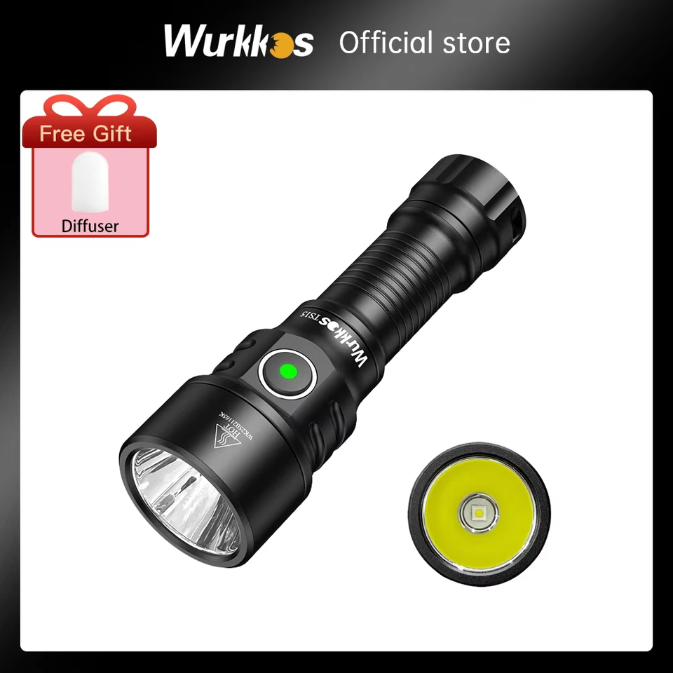  Wurkkos TS15 Mini Torch Rechargeable EDC Flashlight 900LM SFT25R LED 14500/AA Battery Lamp IP68 Waterproof Hiking Camping Light 