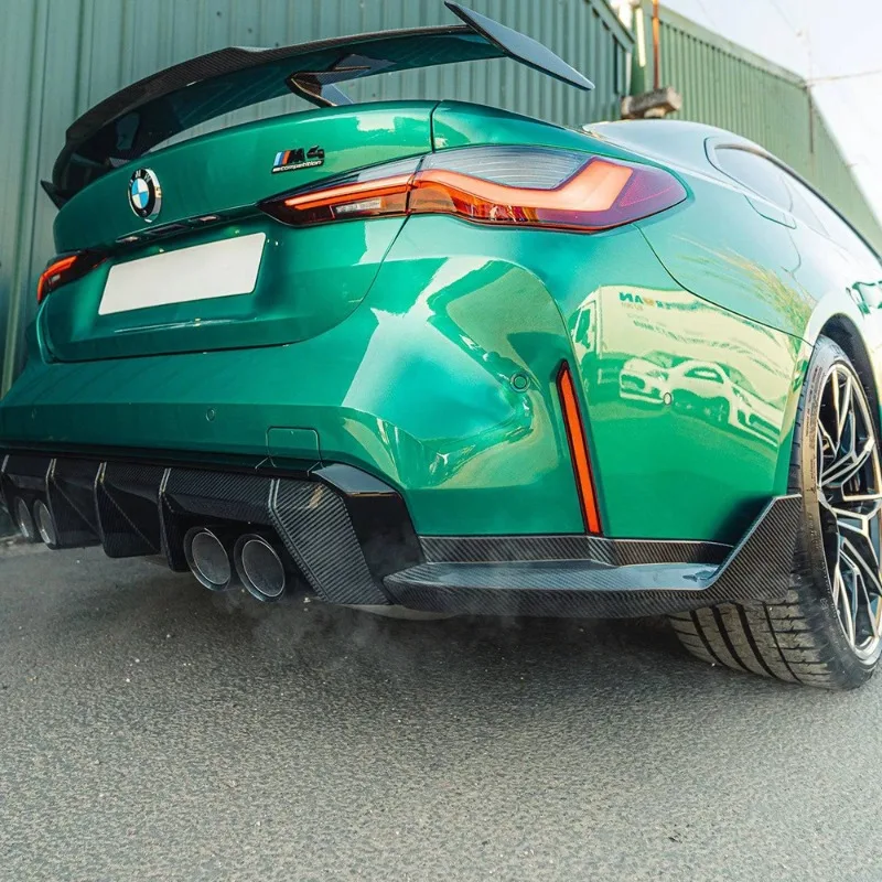 لسيارات BMW M3 M4 2021-2024 G80 G82 ألياف الكربون الجافة الأصلية طراز MP الزاوية الخلفية الخلفية التفاف زاوية الجسم أطقم قطع غيار السيارات #6