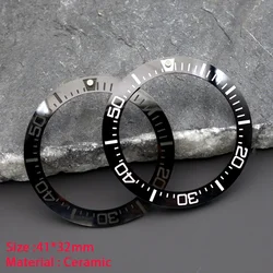 41*32mm Watch Bezel Insert Ceramic Fit Samurai Black Series PROSPEX SRPB55K1 Watch Case For Men's Watch Repair Parts Gift